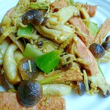 【簡単おかず】スパムときのこのカレー炒め